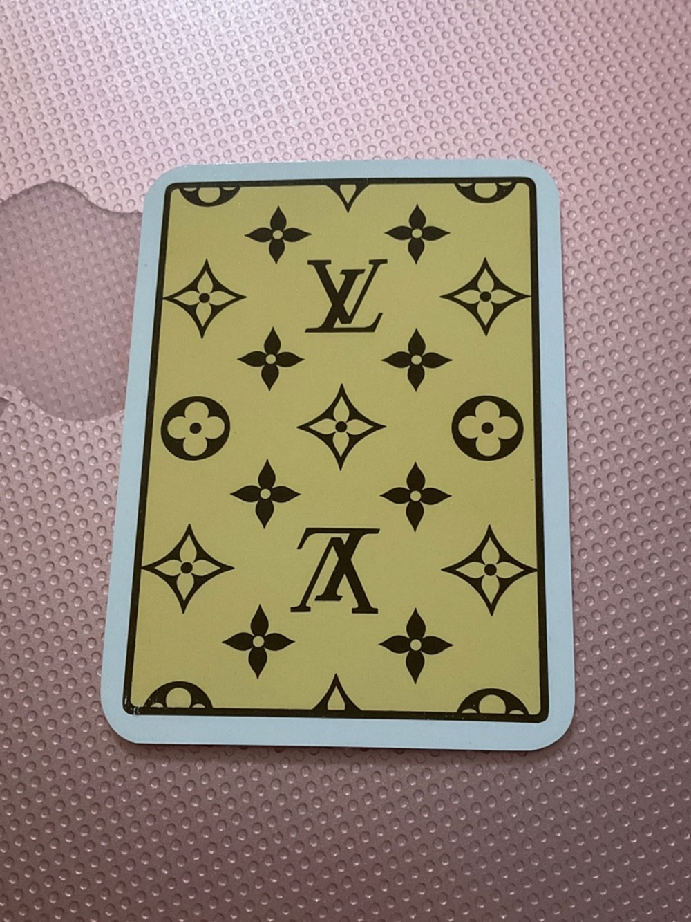 Louis Vuitton Yellow and Black Monogram Card 1 piece play card only